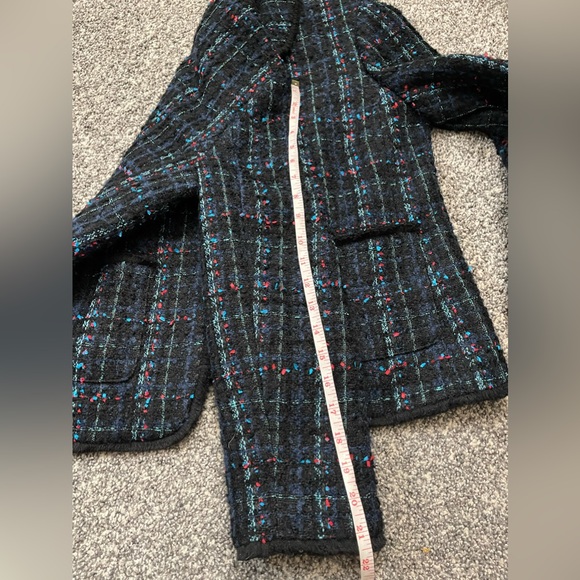 Ann Taylor NWOT Tweed Fringe Collared Career Elegant Blazer Sz 10 Old Money - Picture 10 of 11